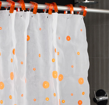 shades of orange shower curtain